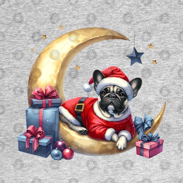 French Bulldog On The Moon Christmas by Graceful Designs